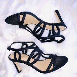 Jewel BADGLEY MISCHKA Simba Black Glitter Heels worn once - very comfortable